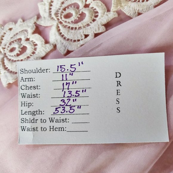 Vintage 1960s Sheer Pink Party Dress Prom Dress MOD MCM Puff Sleeves Lace Prince - Picture 14 of 14